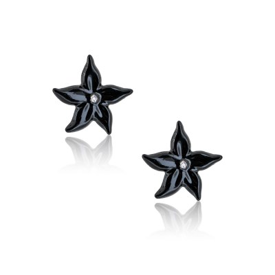 ANASTASIA KESSARIS - Black Starfish Diamond Earrings
