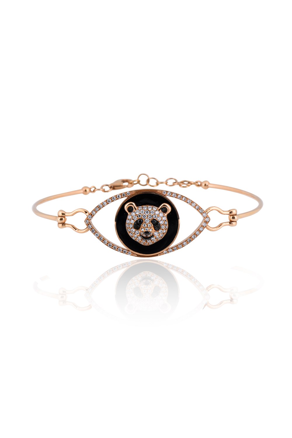Kessaris-Panda Spirit Animal Diamond Bracelet
