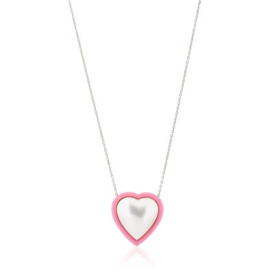 KESSARIS - Pearl Heart Necklace