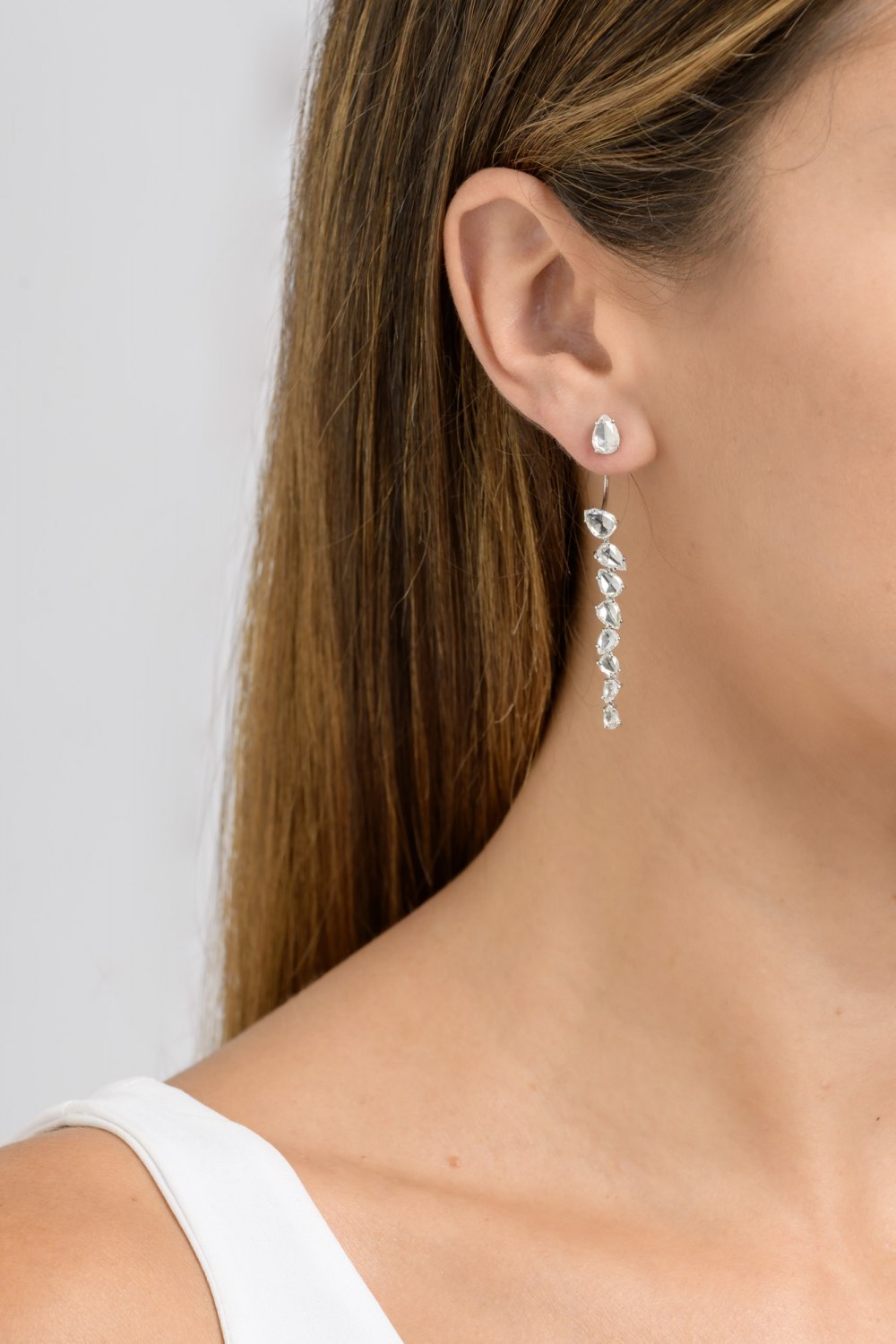 Kessaris-Staurino-Diamond Dangle Earrings