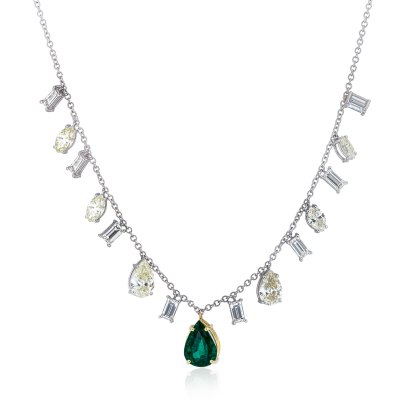 ANASTASIA KESSARIS - Emerald Diamond Necklace