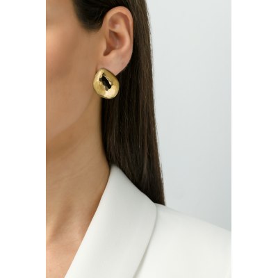 SABBADINI - Gold Pebble Earrings
